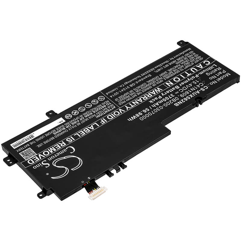 15.4V, 3700mAh, Li-Polymer Battery fits Asus, Q536fd, Q536fd-bi7t15, 56.98Wh