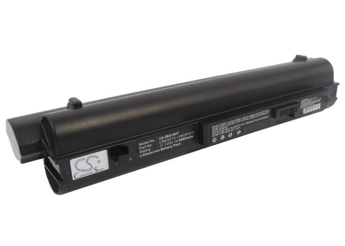 Black, 11.1V, 6600mAh, Li-ion Battery fits Lenovo, Ideapad S10-2, Ideapad S10-2 20027, 73.26Wh