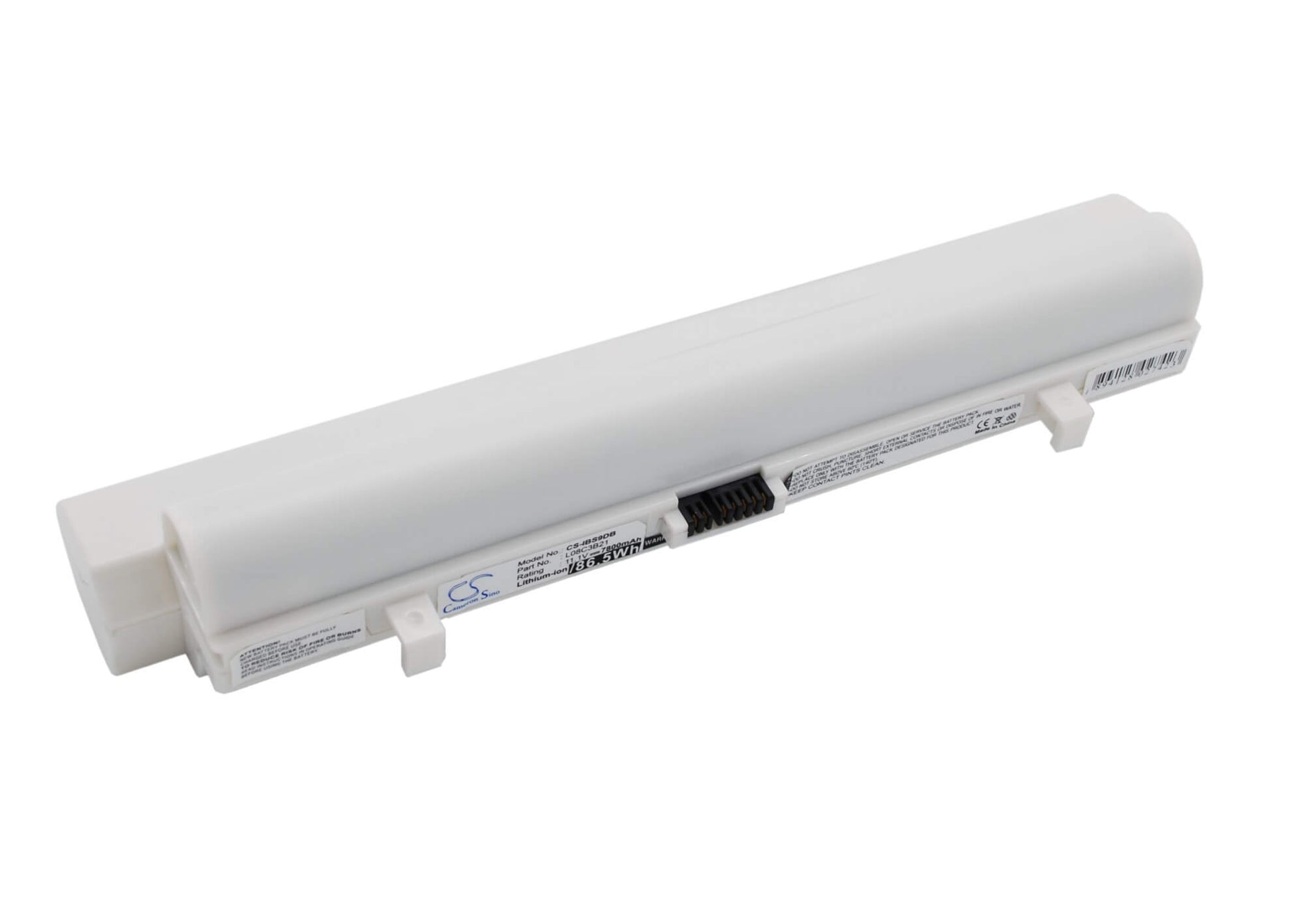 White, 11.1V, 7800mAh, Li-ion Battery fits Lenovo, Ideapad S10, Ideapad S10 20015, 86.58Wh
