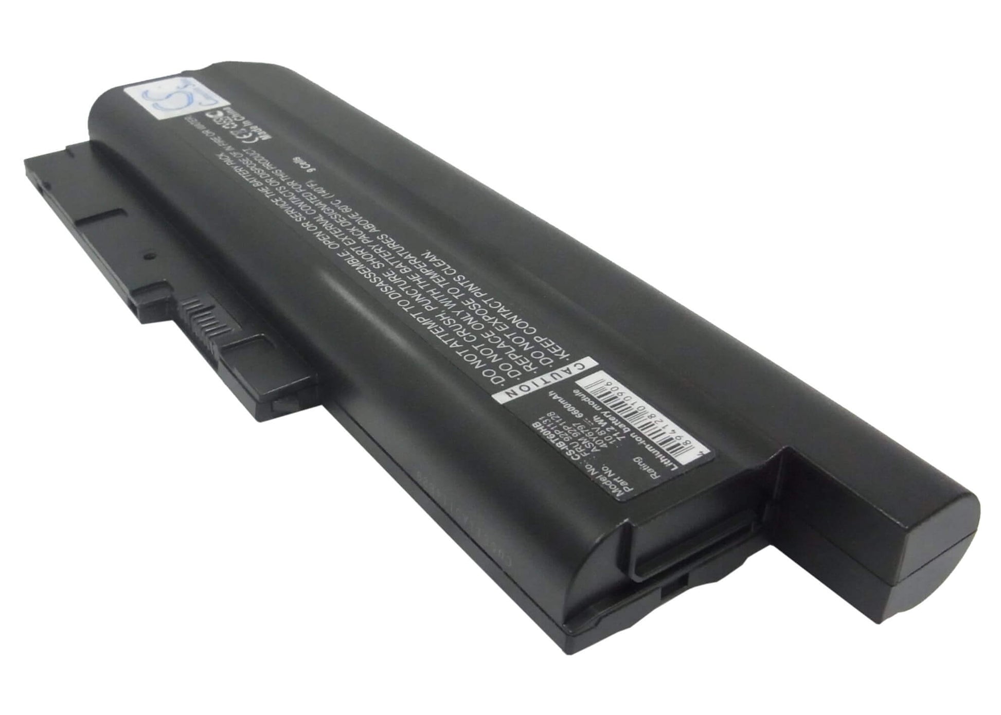 10.8V, 6600mAh, Li-ion Battery fits Ibm, Thinkpad R60, Thinkpad R60 9455, 71.28Wh