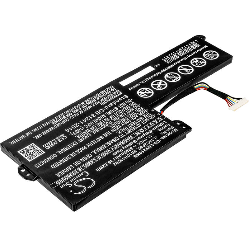 11.1V, 3200mAh, Li-Polymer Battery fits Lenovo, Chromebook N21, Chromebook N21-80mg, 35.52Wh