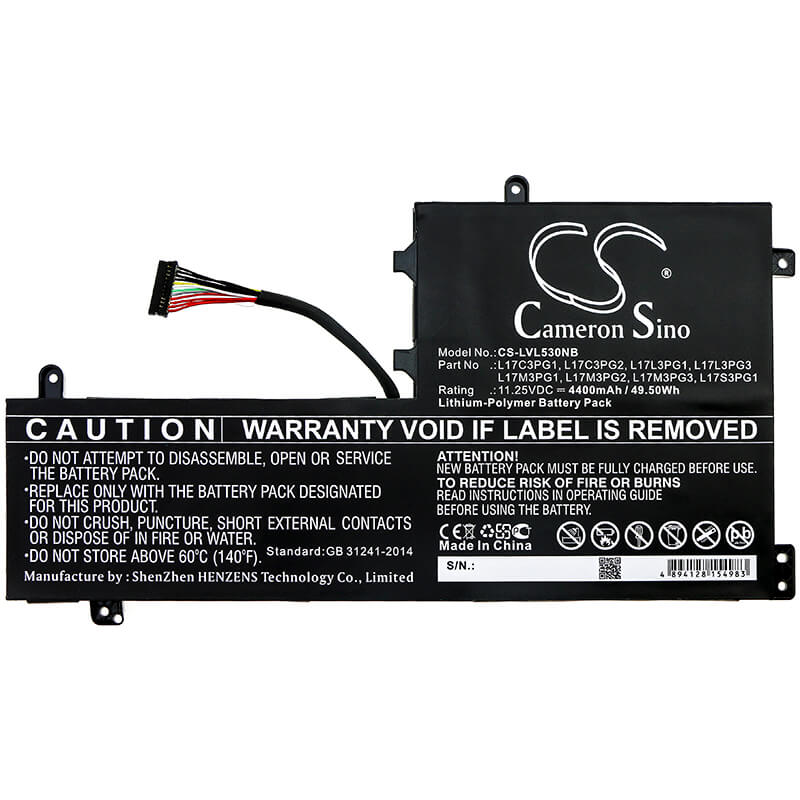 11.25V, 4400mAh, Li-Polymer Battery fits Lenovo, Legion Y530, Legion Y7000, 49.5Wh