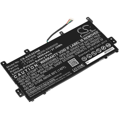 7.7V, 4850mAh, Li-Polymer Battery fits Asus, C423, C423na, 37.345Wh