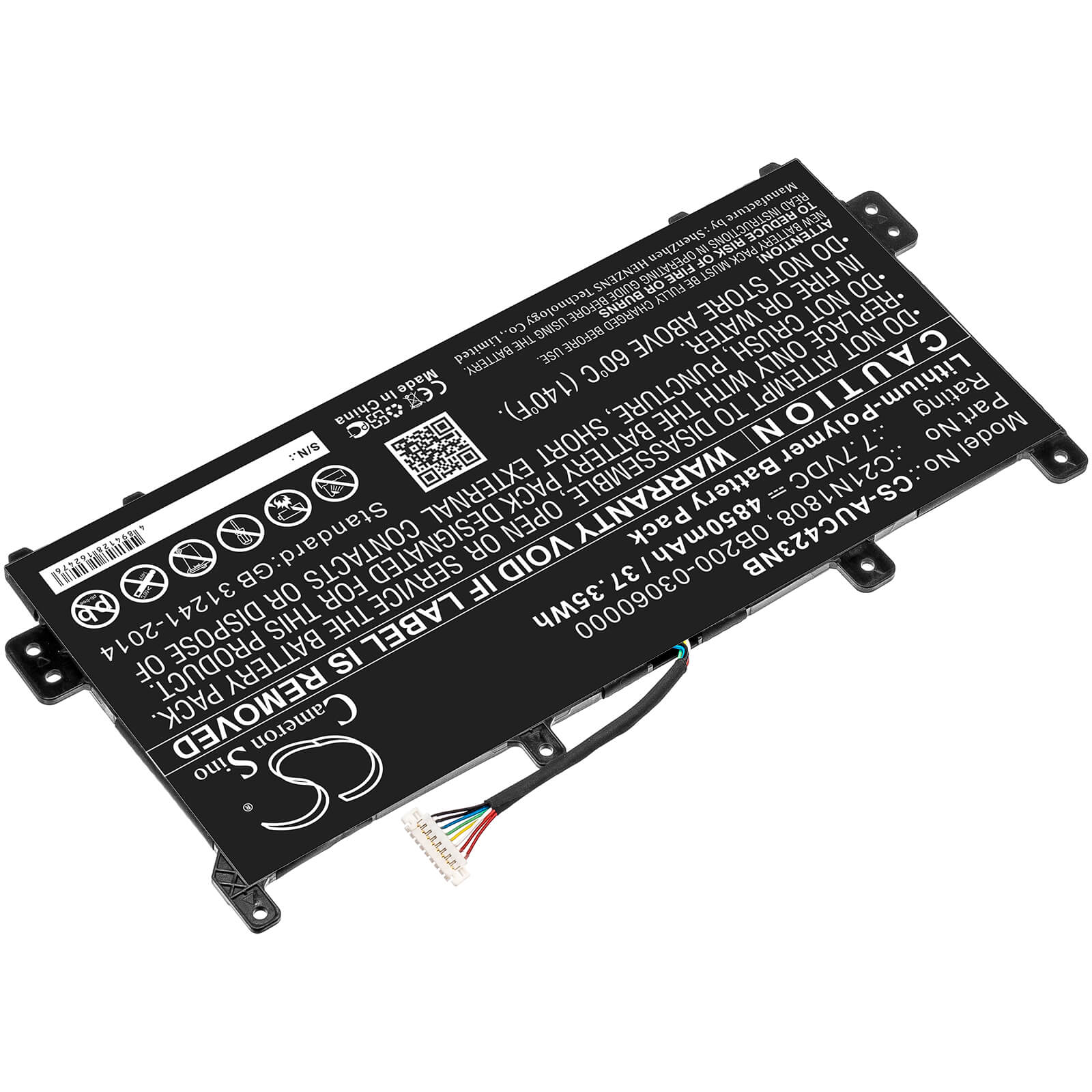 7.7V, 4850mAh, Li-Polymer Battery fits Asus, C423, C423na, 37.345Wh