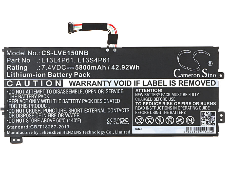7.4V, 5800mAh, Li-ion Battery fits Lenovo, Edge 15, Edge 15 80h1, 42.92Wh