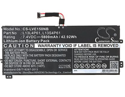 7.4V, 5800mAh, Li-ion Battery fits Lenovo, Edge 15, Edge 15 80h1, 42.92Wh