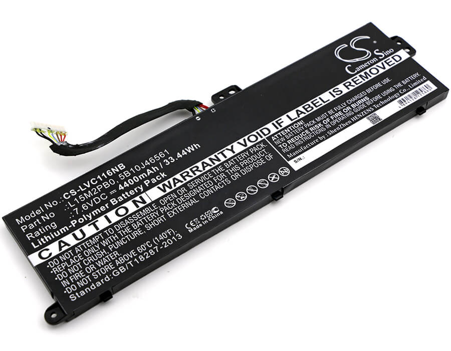 7.6V, 4400mAh, Li-Polymer Battery fits Lenovo, 100s-11iby, Chromebook 11.6, 33.44Wh