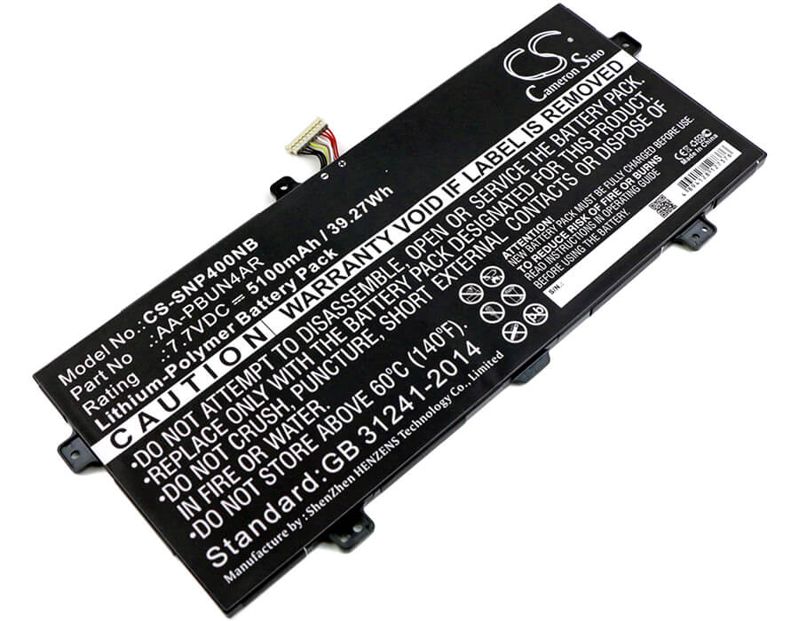 7.7V, 5100mAh, Li-Polymer Battery fits Samsung, 900x5l, 900x5l-k01, 39.27Wh