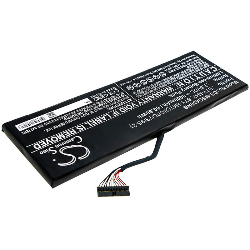 7.6V, 8000mAh, Li-ion Battery fits Msi, Gs40, Gs40 6qd, 60.8Wh