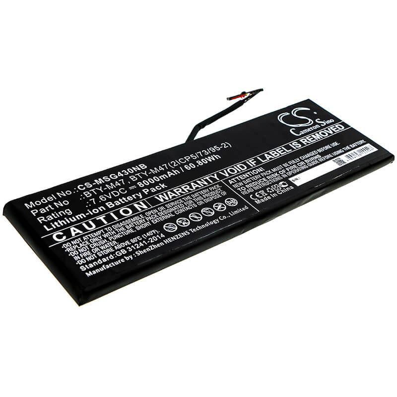 7.6V, 8000mAh, Li-ion Battery fits Terrans Force, Force S4, S4-1060, 60.8Wh