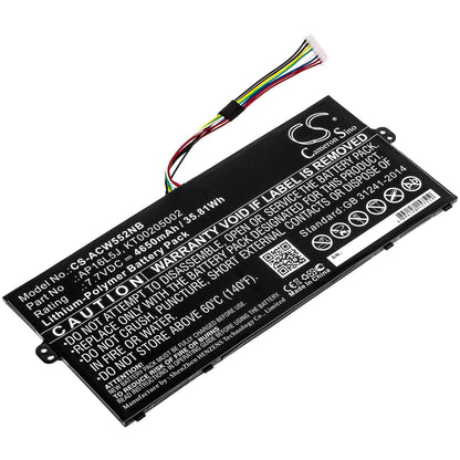 7.7V, 4650mAh, Li-Polymer Battery fits Acer, Kt.00205.002, Nx.gtmed.008, 35.805Wh