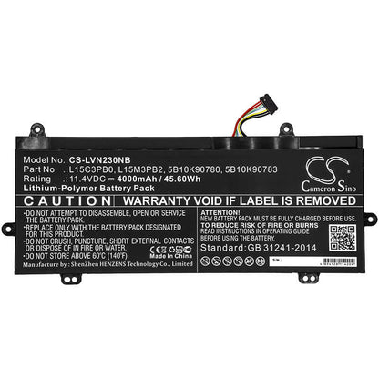 11.4V, 4000mAh, Li-Polymer Battery fits Lenovo, Winbook N22, Winbook N23, 45.6Wh