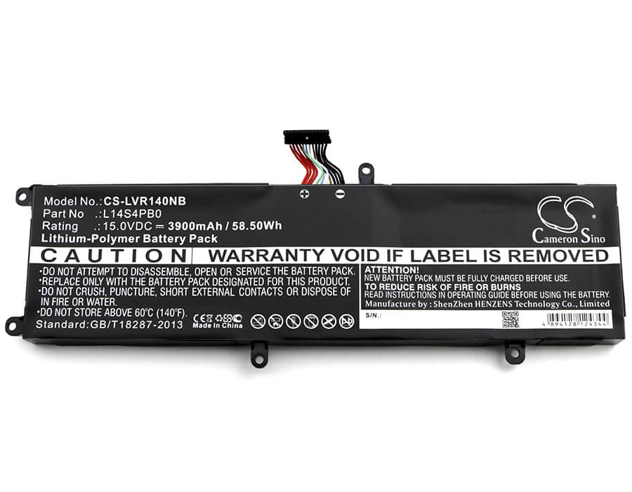 15.0V, 3900mAh, Li-Polymer Battery fits Lenovo, Rescuer 14-i5, Rescuer 14-i7, 58.5Wh