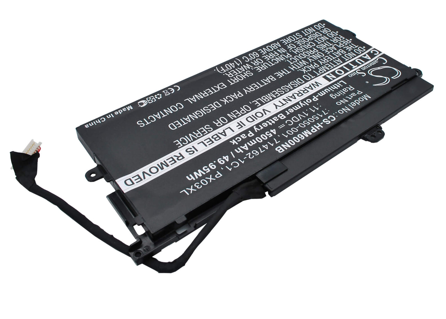 11.1V, 4500mAh, Li-Polymer Battery fits Hp, Envy 14, Envy 14-k000, 49.95Wh