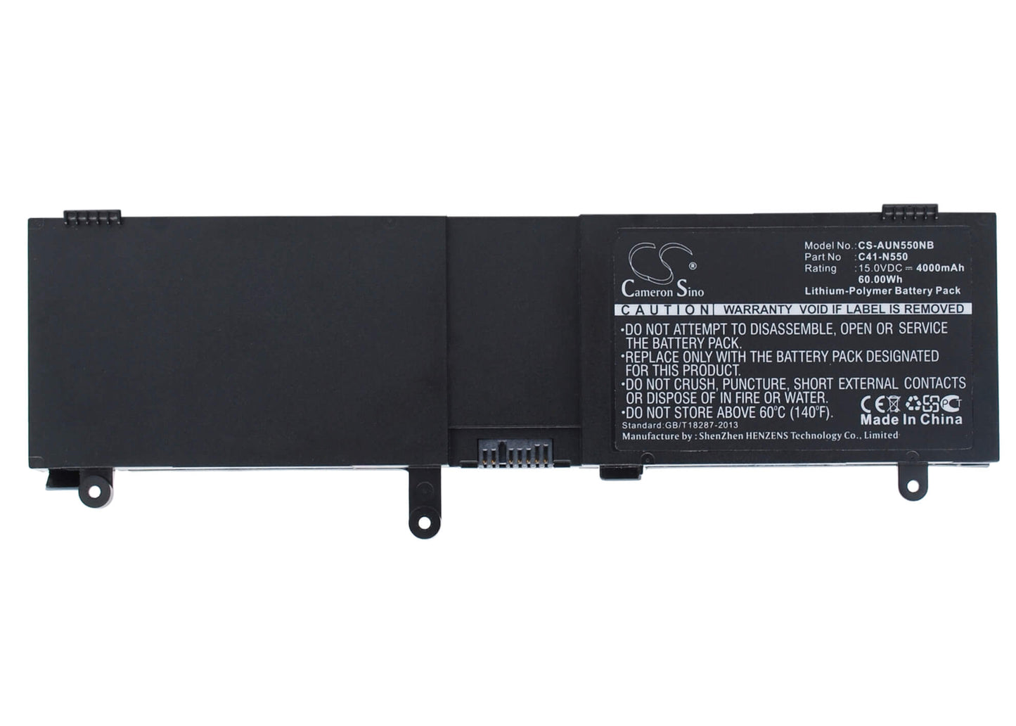 15.0V, 4000mAh, Li-Polymer Battery fits Asus, G550 Series, G550j, 60Wh