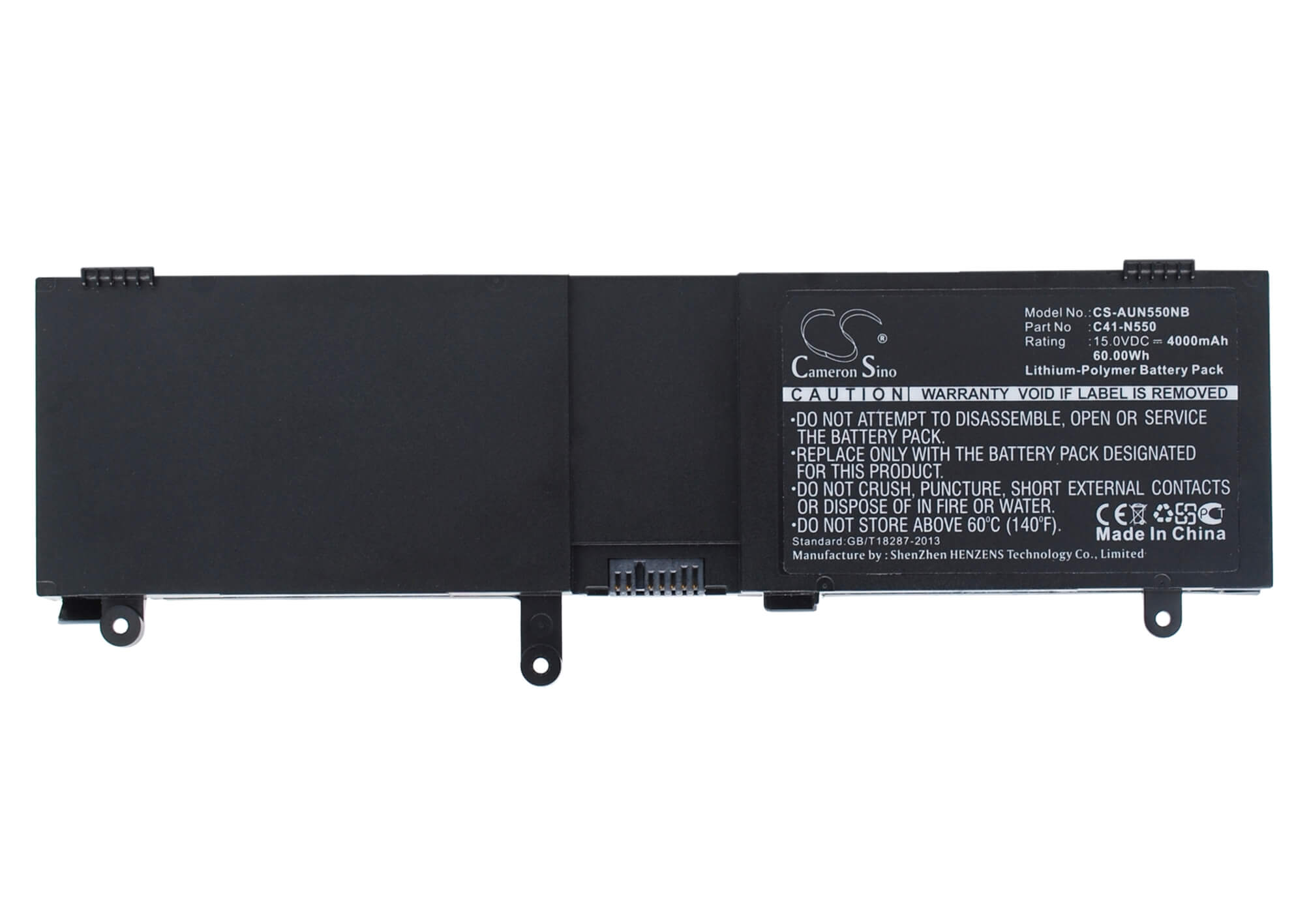 15.0V, 4000mAh, Li-Polymer Battery fits Asus, G550 Series, G550j, 60Wh