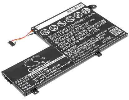 11.1V, 4000mAh, Li-Polymer Battery fits Lenovo, 510s, Edge 2 (2-1580), 44.4Wh