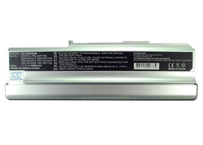 10.8V, 6600mAh, Li-ion Battery fits Lenovo, 3000 C200, 3000 C200 8922, 71.28Wh