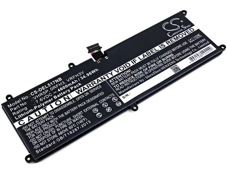 7.6V, 4600mAh, Li-Polymer Battery fits Dell, Latitude 11 5175, Latitude 11 5175 Tablet, 34.96Wh
