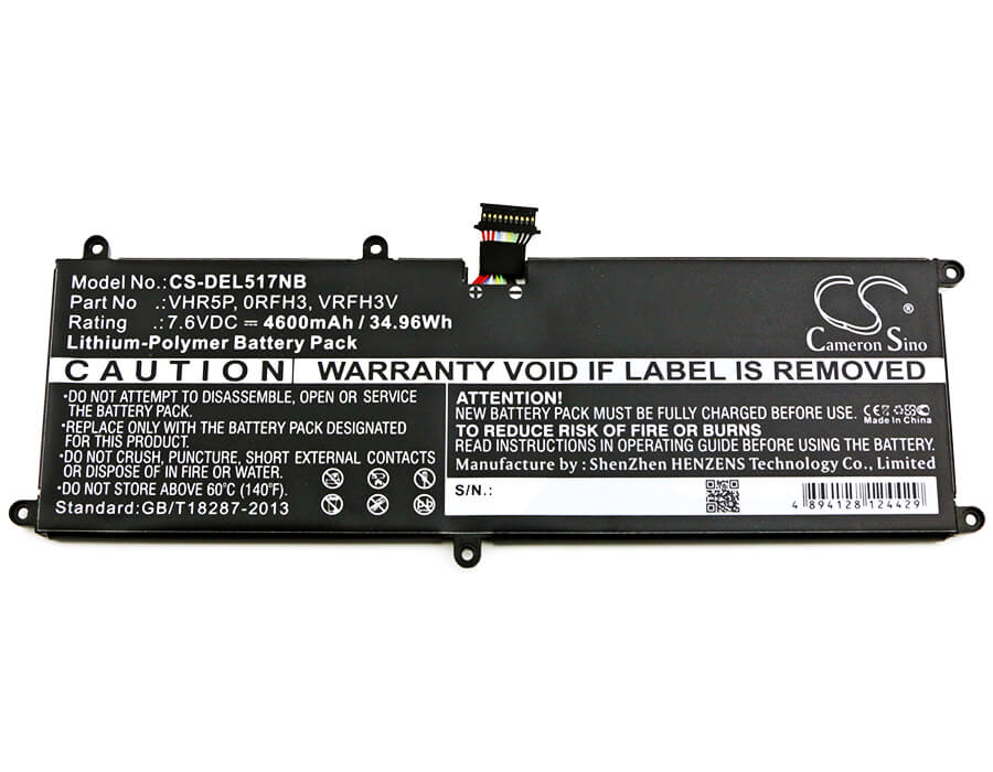 7.6V, 4600mAh, Li-Polymer Battery fits Dell, Latitude 11 5175, Latitude 11 5175 Tablet, 34.96Wh
