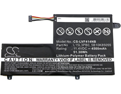 11.4V, 4500mAh, Li-Polymer Battery fits Lenovo, 7000-14, 80sa0002us, 51.3Wh