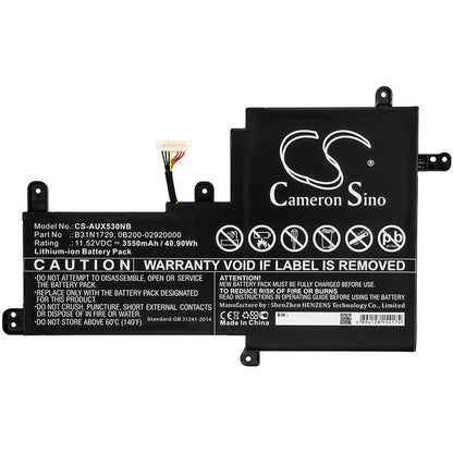 11.52V, 3550mAh, Li-ion Battery fits Asus, K530ff, P1502ff, 40.896Wh