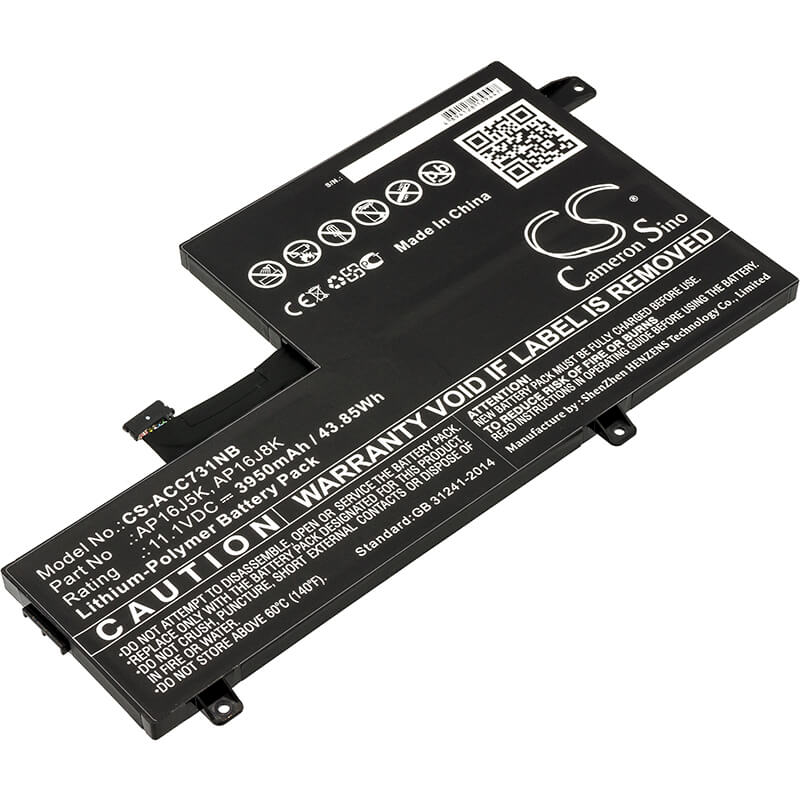 11.1V, 3950mAh, Li-Polymer Battery fits Acer, C731, C731-c78g, 43.845Wh