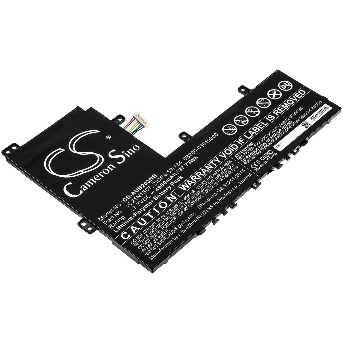 7.7V, 4900mAh, Li-Polymer Battery fits Asus, C223na, C223na-1a, 37.73Wh
