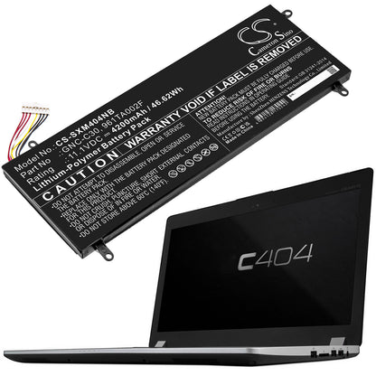 11.1V, 4200mAh, Li-Polymer Battery fits Gigabyte, P34g V1, P34g V2, 46.62Wh