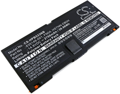14.8V, 2700mAh, Li-Polymer Battery fits Hp, Probook 5330m, Probook 5330m(qa092pa), 39.96Wh