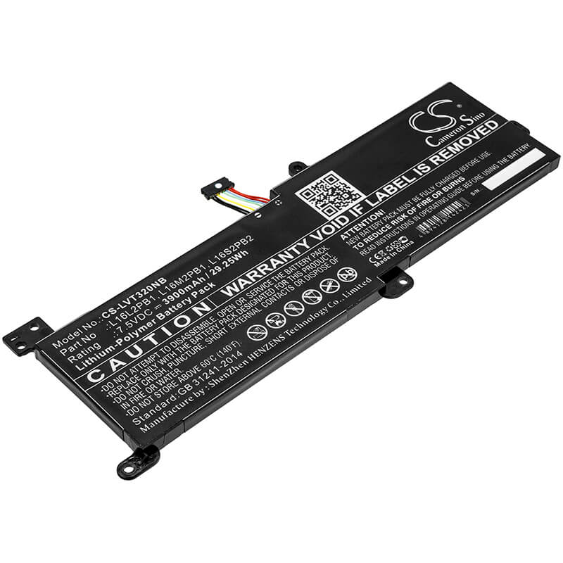 7.5V, 3900mAh, Li-Polymer Battery fits Lenovo, 130-14ast, 320-14ast, 29.25Wh