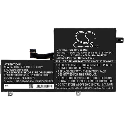 11.1V, 4000mAh, Li-Polymer Battery fits Hp, 11 G5 Ee Chromebook, Choromebook 11 G5, 44.4Wh