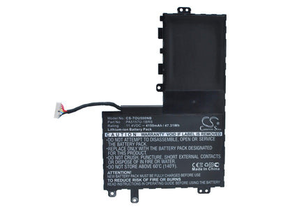 11.4V, 4150mAh, Li-ion Battery fits Toshiba, M40-a, M40-at01s1, 47.31Wh