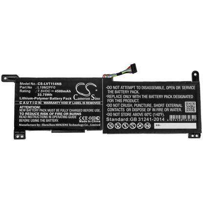 7.5V, 4500mAh, Li-Polymer Battery fits Lenovo, Ideapad 1-11ada05 82gv002bnz, Ideapad 1-11ada05(82gv), 33.75Wh