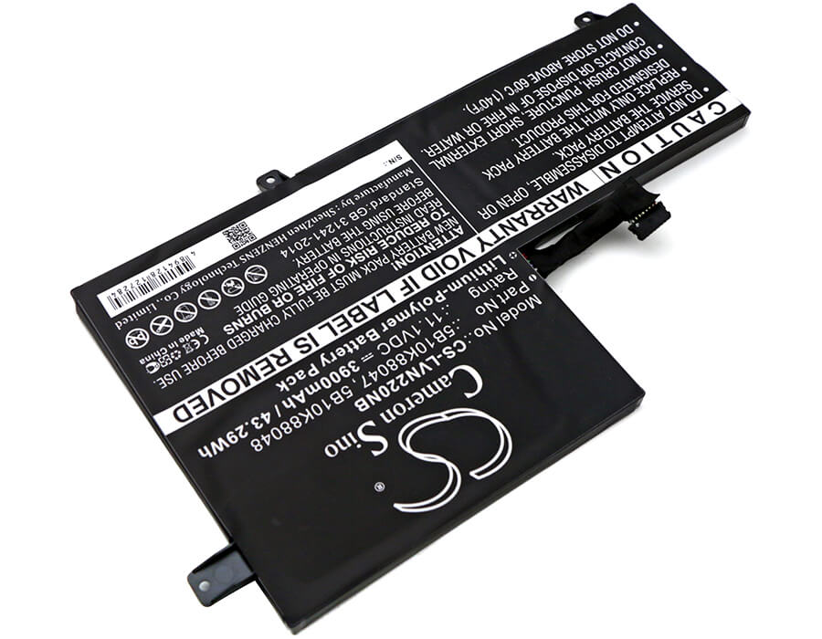 11.1V, 3900mAh, Li-Polymer Battery fits Lenovo, 80vh0001us, Chromebook 11 C330, 43.29Wh