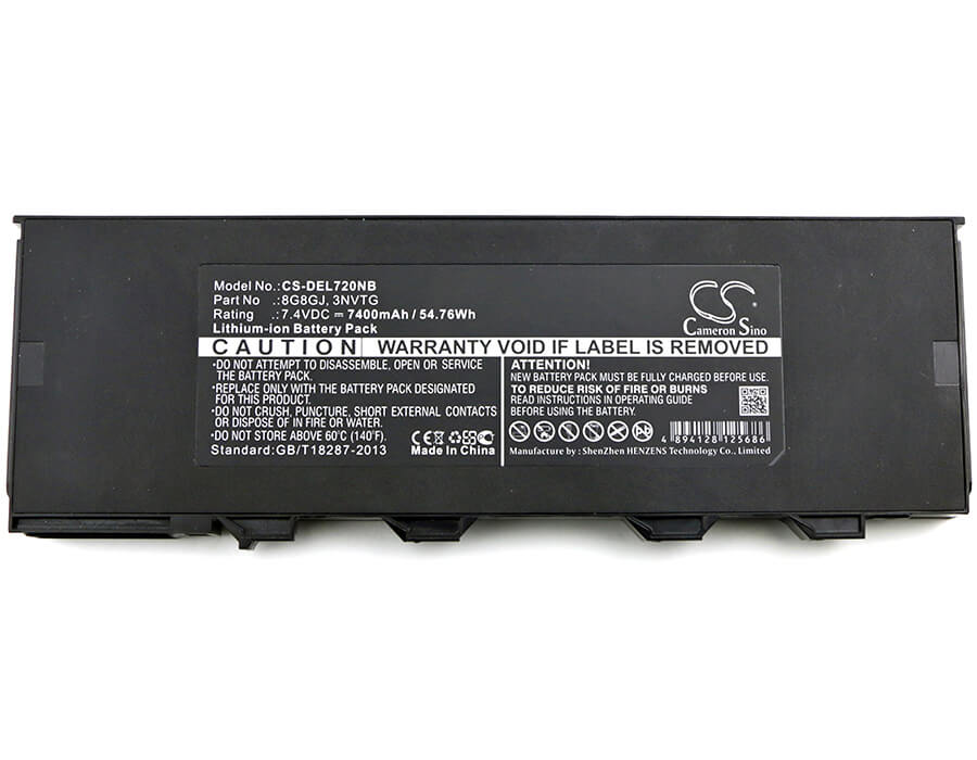 7.4V, 7400mAh, Li-ion Battery fits Dell, Latitude 12 (7204), Latitude 12 7204, 54.76Wh