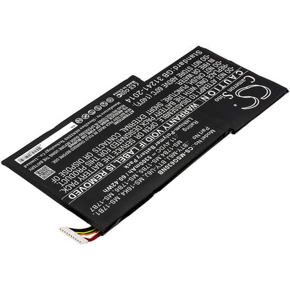 11.4V, 5300mAh, Li-Polymer Battery fits Msi, 0016k2-213, 0016k2-214, 60.42Wh