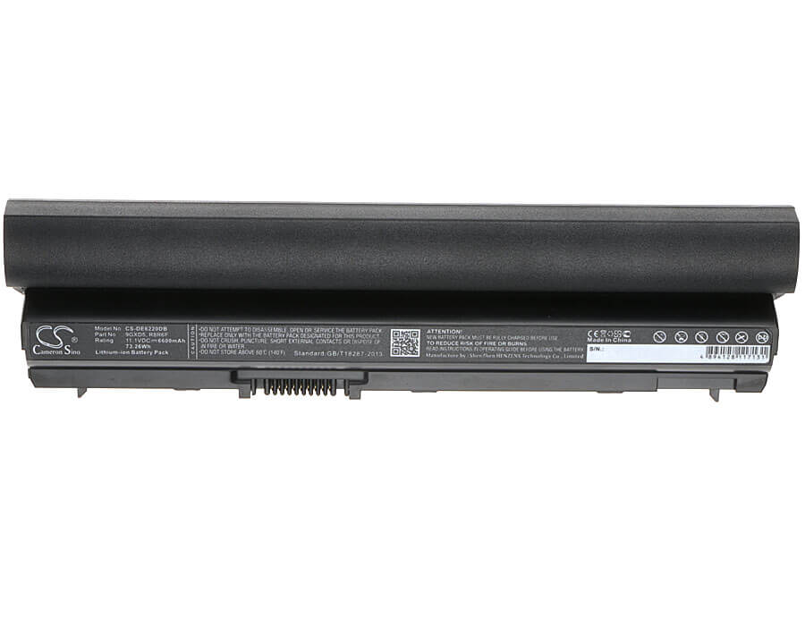 11.1V, 6600mAh, Li-ion Battery fits Dell, Latitude E5220, Latitude E6120, 73.26Wh