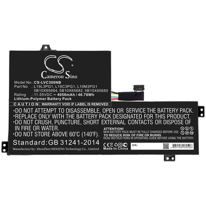 11.55V, 4050mAh, Li-Polymer Battery fits Lenovo, 100e 2nd Gen 81m8002qau, 100e 2nd Gen 81m80038au, 46.7775Wh