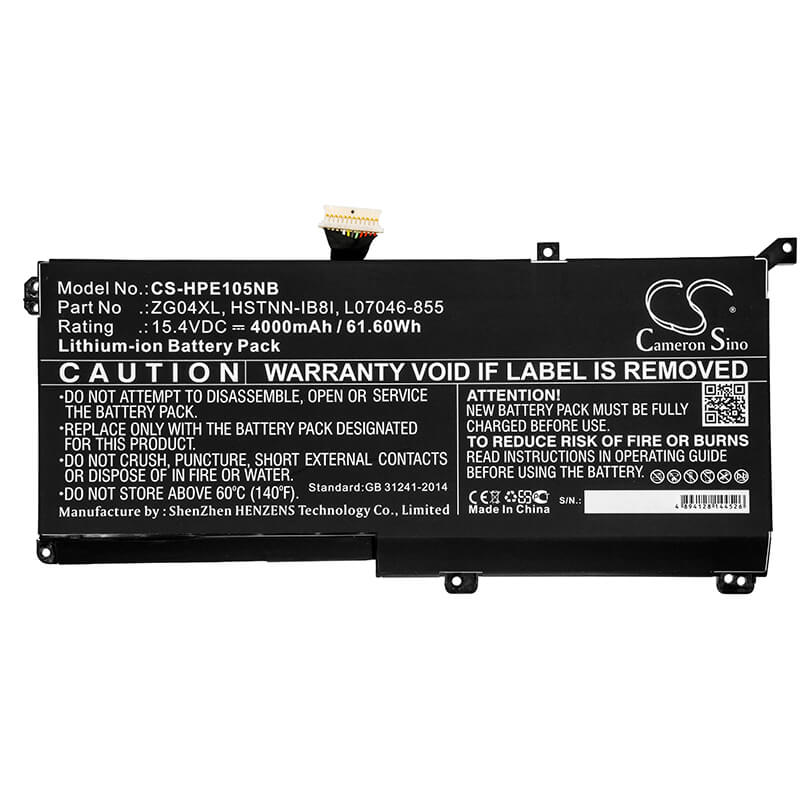 15.4V, 4000mAh, Li-ion Battery fits Hp, Elitebook 1050 G1, 61.6Wh