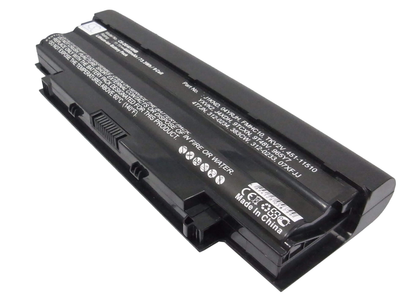 11.1V, 6600mAh, Li-ion Battery fits Dell, 1445, Inspiron 13r, 73.26Wh