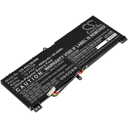 15.2V, 4000mAh, Li-Polymer Battery fits Asus, Gl503vs, Rog Strix Gl503vs-0041a7700hq, 60.8Wh