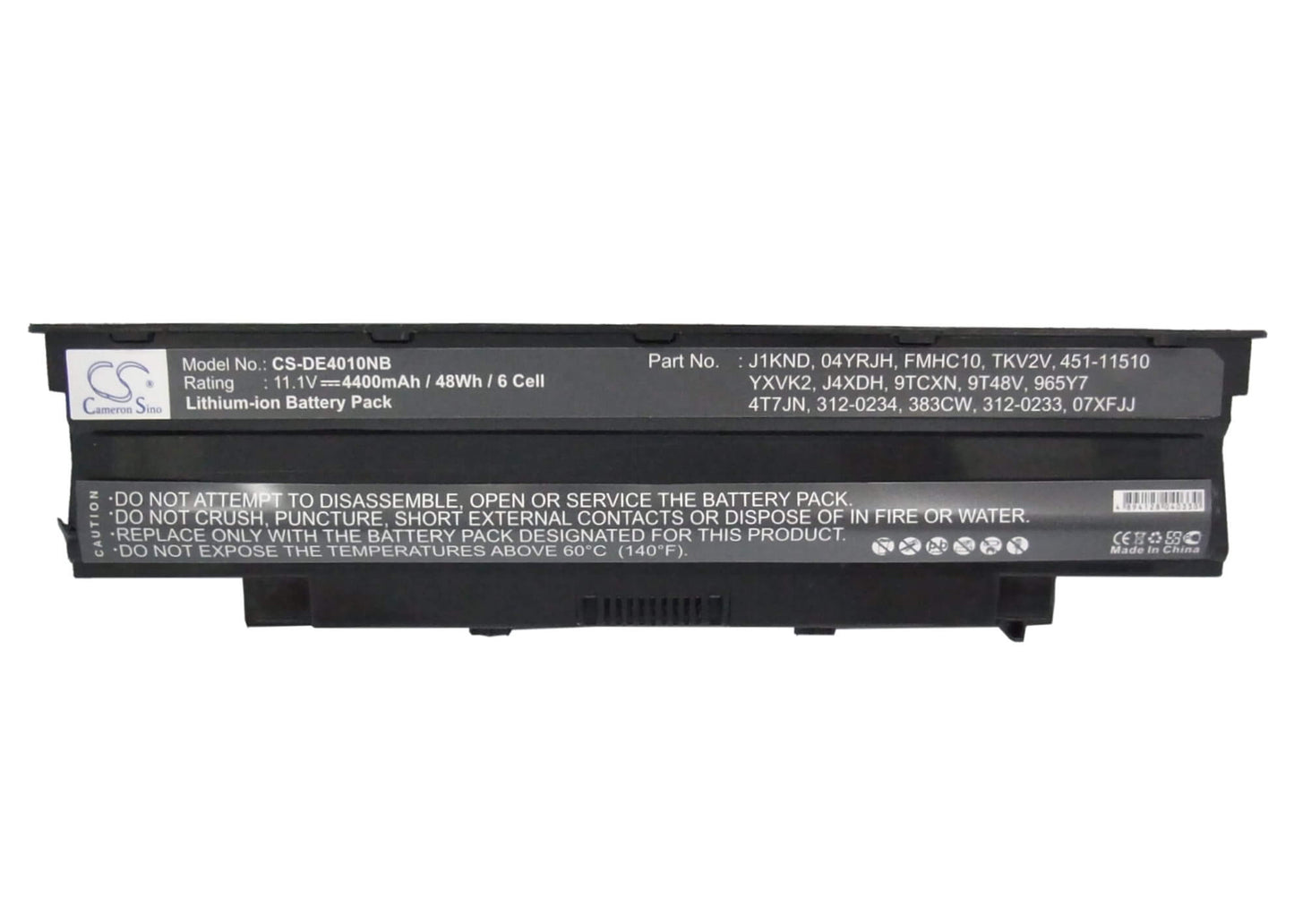 11.1V, 4400mAh, Li-ion Battery fits Dell, 1445, Inspiron 13r, 48.84Wh