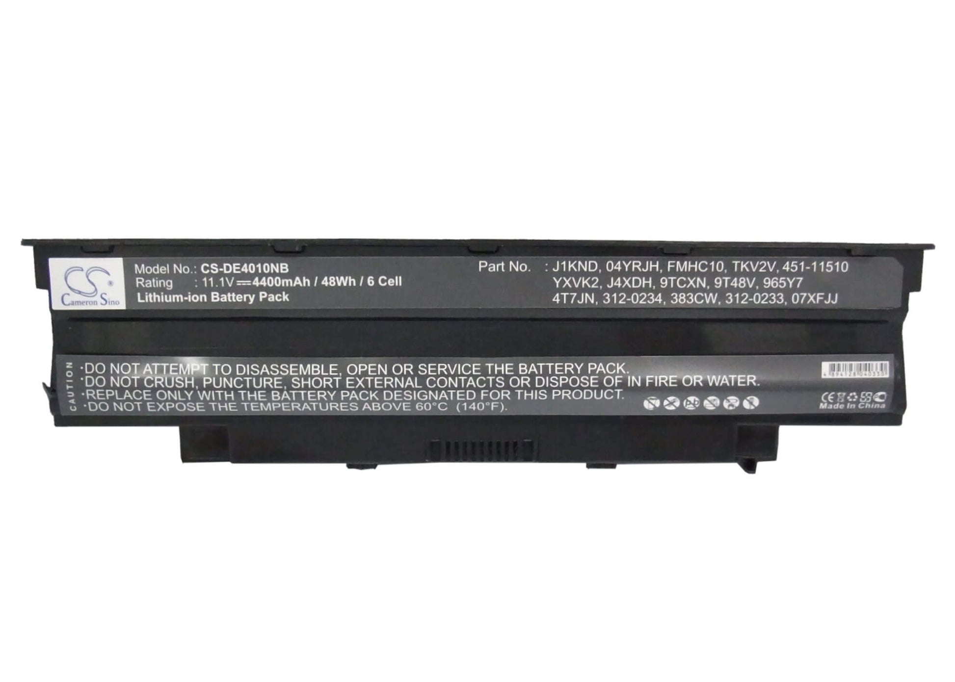 11.1V, 4400mAh, Li-ion Battery fits Dell, 1445, Inspiron 13r, 48.84Wh