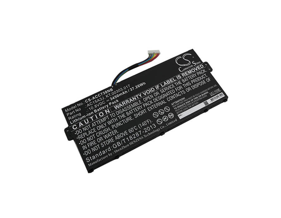 10.8V, 3450mAh, Li-ion Battery fits Acer, Cb3-131, Cb5-132t, 37.26Wh