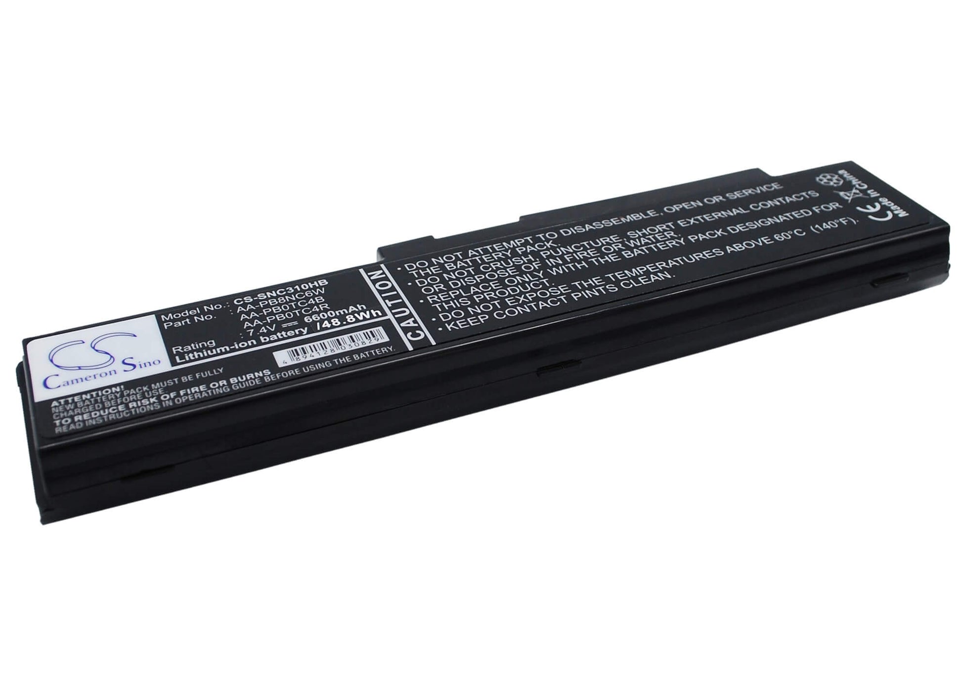 7.4V, 6600mAh, Li-ion Battery fits Samsung, 305u1z, N310, 48.84Wh