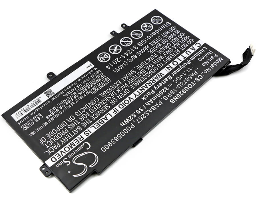 11.1V, 3200mAh, Li-Polymer Battery fits Toshiba, Satellite U920t, Satellite U920t-100, 35.52Wh