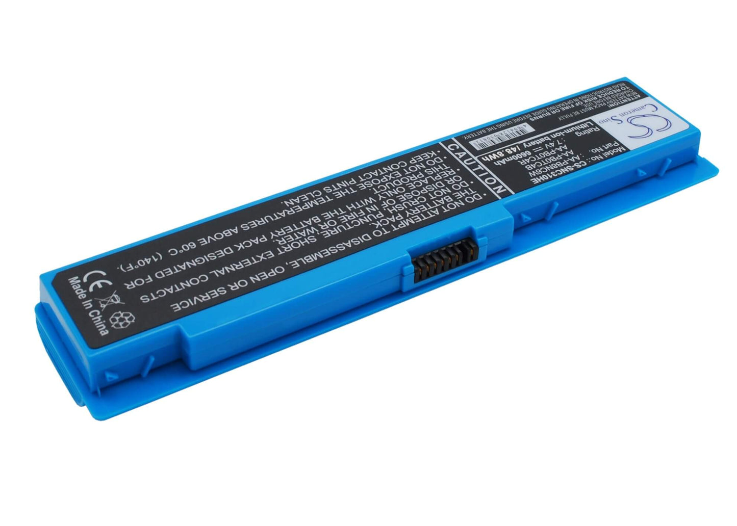 Blue, 7.4V, 6600mAh, Li-ion Battery fits Samsung, N310, N310-13gb, 48.84Wh
