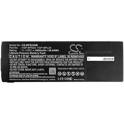 11.1V, 4400mAh, Li-Polymer Battery fits Sony, Pcg-41215l, Pcg-41216l, 48.84Wh