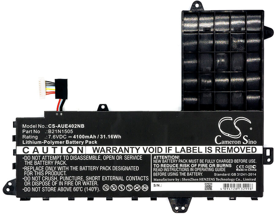 7.6V, 4100mAh, Li-Polymer Battery fits Asus, E402ma-wx0001t, E402n, 31.16Wh